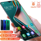 New V17 PRO 6.53 Inch Full-screen Ultrabook Mobile Phone 8 + 256G Screen Fingerprint Unlock Facial Recognition Reflective High-