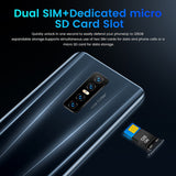 New V17 PRO 6.53 Inch Full-screen Ultrabook Mobile Phone 8 + 256G Screen Fingerprint Unlock Facial Recognition Reflective High- - Virtual Blue Store