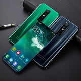 New V17 PRO 6.53 Inch Full-screen Ultrabook Mobile Phone 8 + 256G Screen Fingerprint Unlock Facial Recognition Reflective High- - Virtual Blue Store