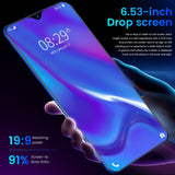 New V17 PRO 6.53 Inch Full-screen Ultrabook Mobile Phone 8 + 256G Screen Fingerprint Unlock Facial Recognition Reflective High- - Virtual Blue Store