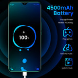 New V17 PRO 6.53 Inch Full-screen Ultrabook Mobile Phone 8 + 256G Screen Fingerprint Unlock Facial Recognition Reflective High- - Virtual Blue Store