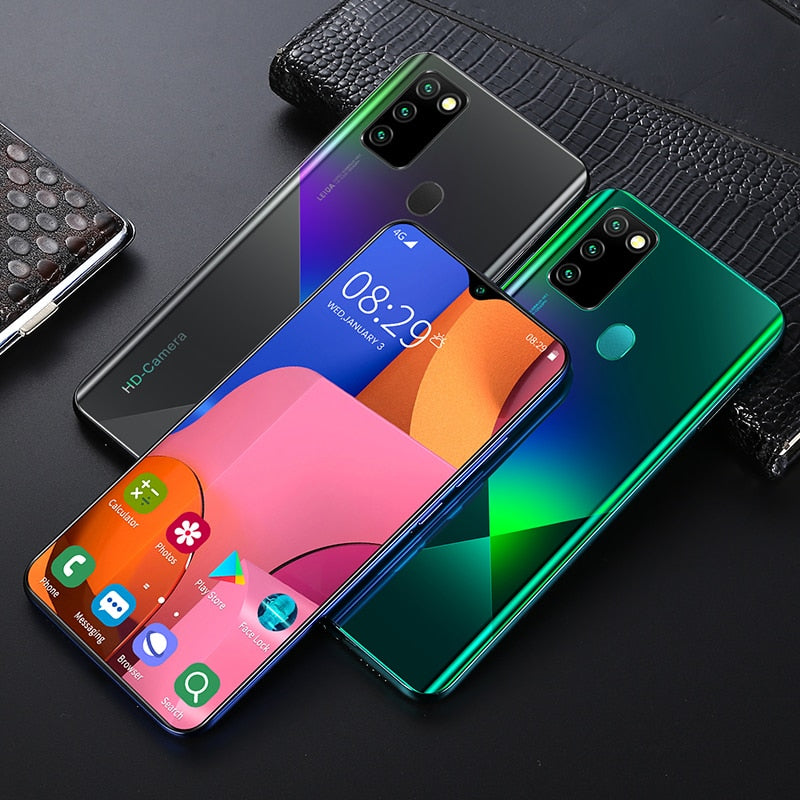 New A90 10-core 8 + 256G Dual Card Dual Standby 6.6-inch Full-screen Ultrabook Mobile Phone 4G Network - Virtual Blue Store