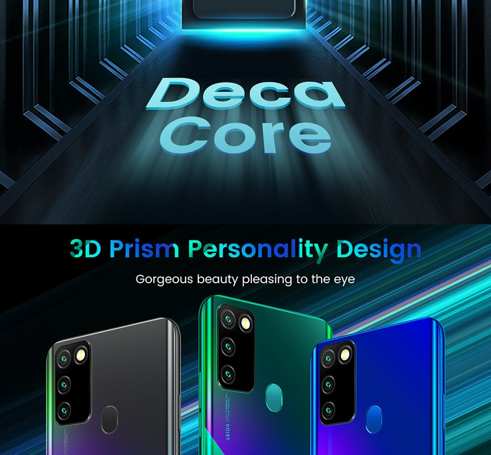 New A90 10-core 8 + 256G Dual Card Dual Standby 6.6-inch Full-screen Ultrabook Mobile Phone 4G Network - Virtual Blue Store