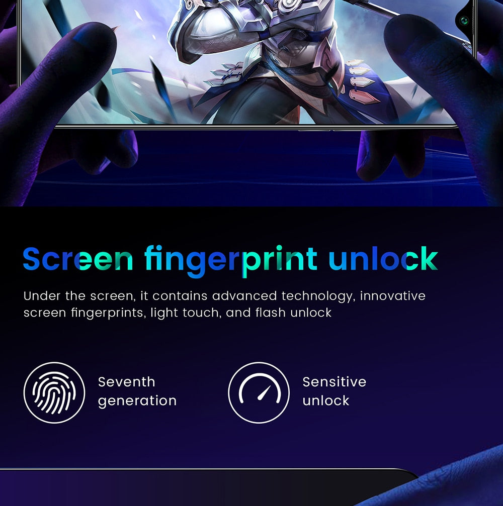 New A90 10-core 8 + 256G Dual Card Dual Standby 6.6-inch Full-screen Ultrabook Mobile Phone 4G Network - Virtual Blue Store