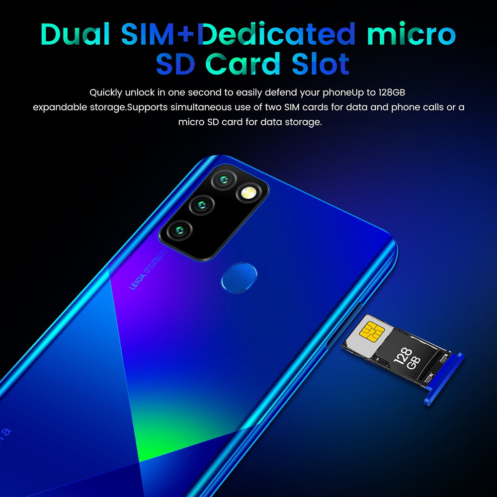 New A90 10-core 8 + 256G Dual Card Dual Standby 6.6-inch Full-screen Ultrabook Mobile Phone 4G Network - Virtual Blue Store