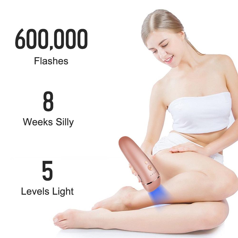 600000 pulsed IPL Laser Hair Removal Machine Laser Epilator Hair Removal Permanent Bikini Trimmer Electric depilador a laser - Virtual Blue Store