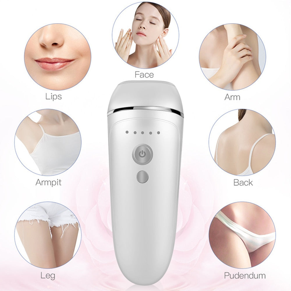 600000 pulsed IPL Laser Hair Removal Machine Laser Epilator Hair Removal Permanent Bikini Trimmer Electric depilador a laser - Virtual Blue Store