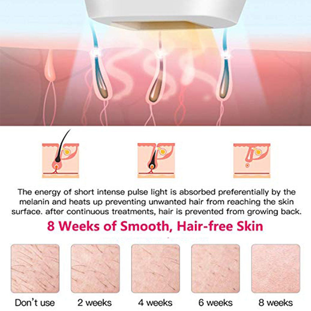 600000 pulsed IPL Laser Hair Removal Machine Laser Epilator Hair Removal Permanent Bikini Trimmer Electric depilador a laser - Virtual Blue Store