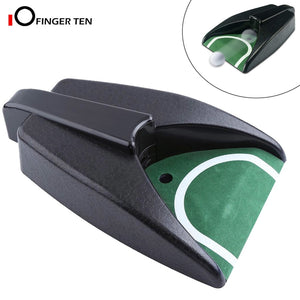 Golf Automatic Putting Cup Indoor Outdoor Putt Ball Return Hole Machine Balls Returning Aid for Yard Office Lawn Green Mats - Virtual Blue Store