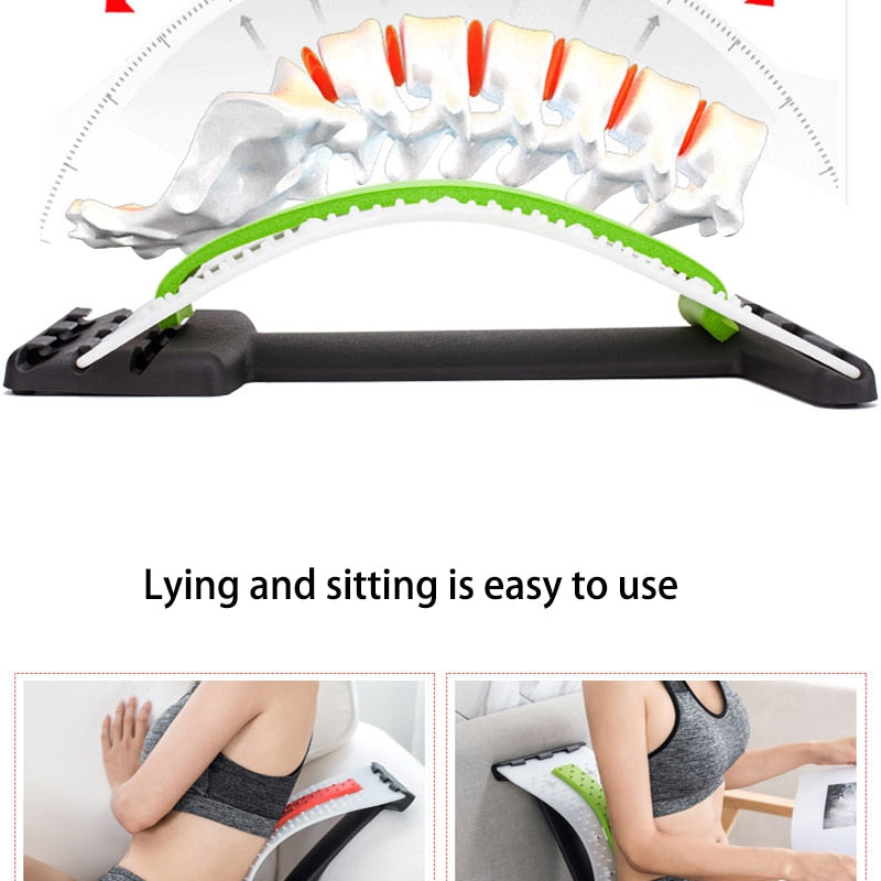 Stretch Equipment Back Massager Stretcher Fitness Lumbar Support Relaxation Mate Spinal Pain Back Support Stretcher Spine - Virtual Blue Store