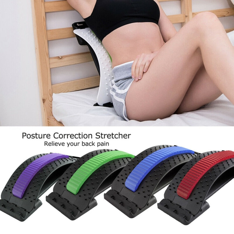 Stretch Equipment Back Massager Stretcher Fitness Lumbar Support Relaxation Mate Spinal Pain Back Support Stretcher Spine - Virtual Blue Store
