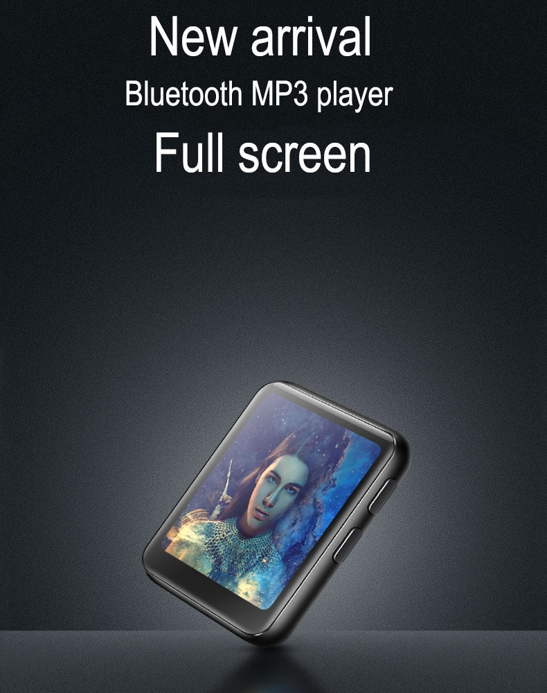 Full screen metal Bluetooth MP3 player watch built-in 16G e-book radio recording video player - Virtual Blue Store