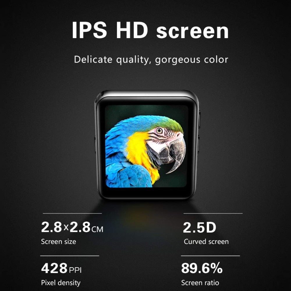 Bluetooth MP3 Watch with Touch Screen 8/16GB Clip MP3 Player for Running Cycling Hiking Support Recording,FM Radio - Virtual Blue Store