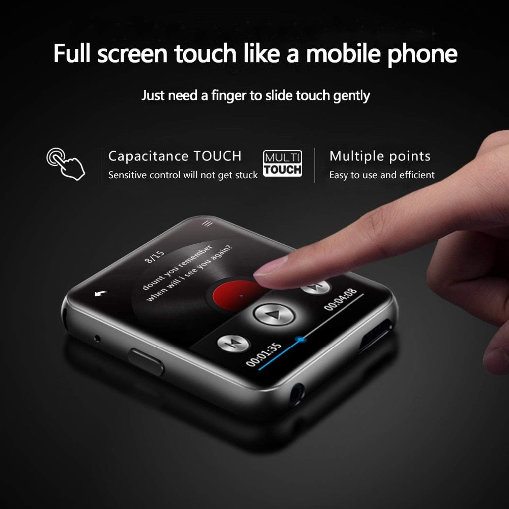 Bluetooth MP3 Watch with Touch Screen 8/16GB Clip MP3 Player for Running Cycling Hiking Support Recording,FM Radio - Virtual Blue Store