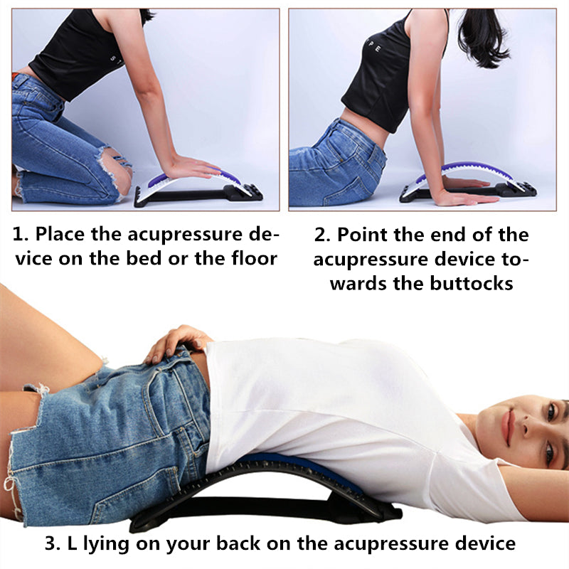 Back Magnetic muscle massage posture corrector stretch relax stretcher lumbar support spinal pain relief spine therapy - Virtual Blue Store