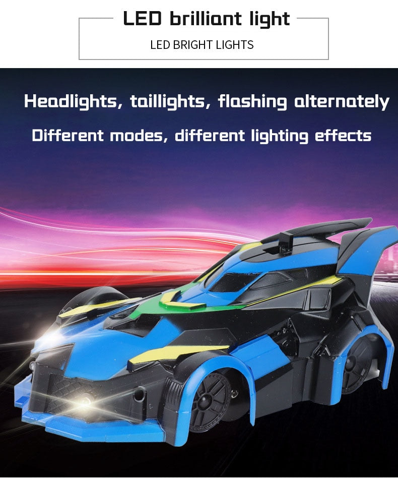 Air Hogs Zero Gravity Laser Racer Wall Climbing Car Gravity Ceiling Racing Car Electric Toys Machine Auto RC Car - Virtual Blue Store