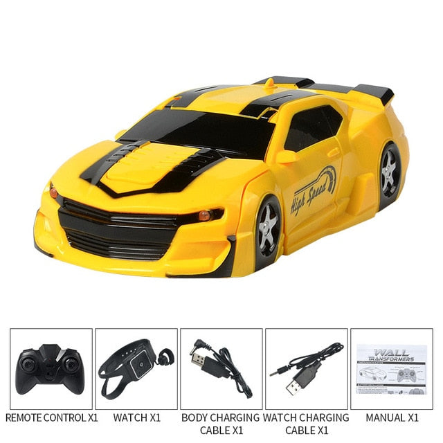 Wall Climbing Car Ges Gesture sensing Remote Control Anti Gravity Land And Wall Dual Mode Driving  RC Stunt Toy One Key Deform - Virtual Blue Store