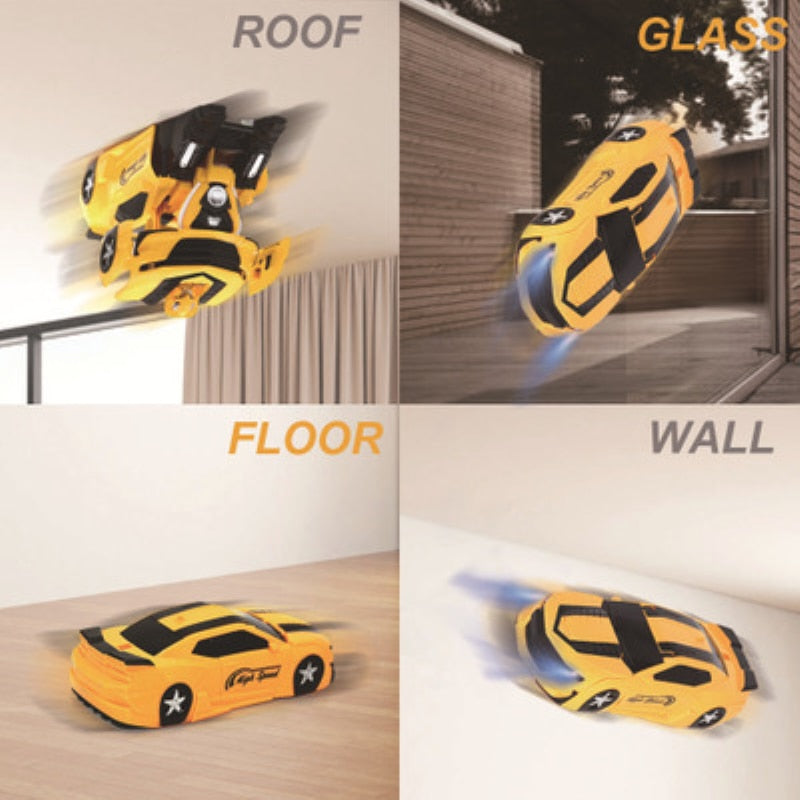 Wall Climbing Car Ges Gesture sensing Remote Control Anti Gravity Land And Wall Dual Mode Driving  RC Stunt Toy One Key Deform - Virtual Blue Store