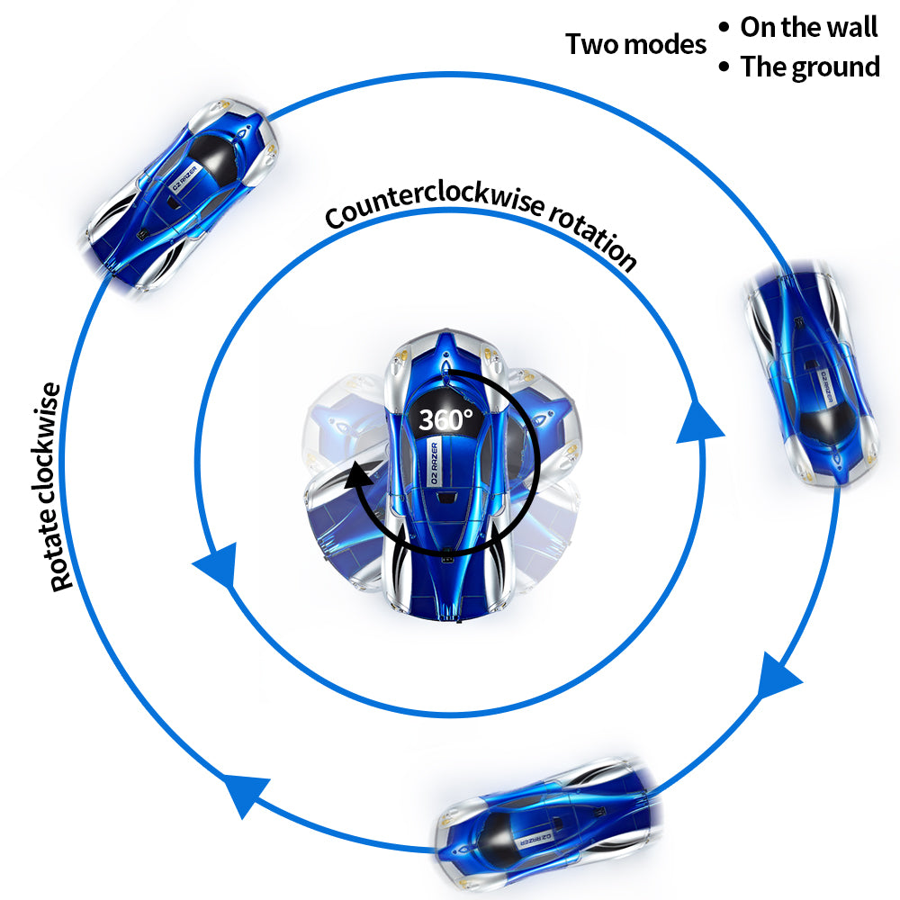 RC car Remote Control Climbing RC Car with LED Lights 360 Degree Rotating Stunt Toys Machine Wall RC CAR  Christmas gift - Virtual Blue Store
