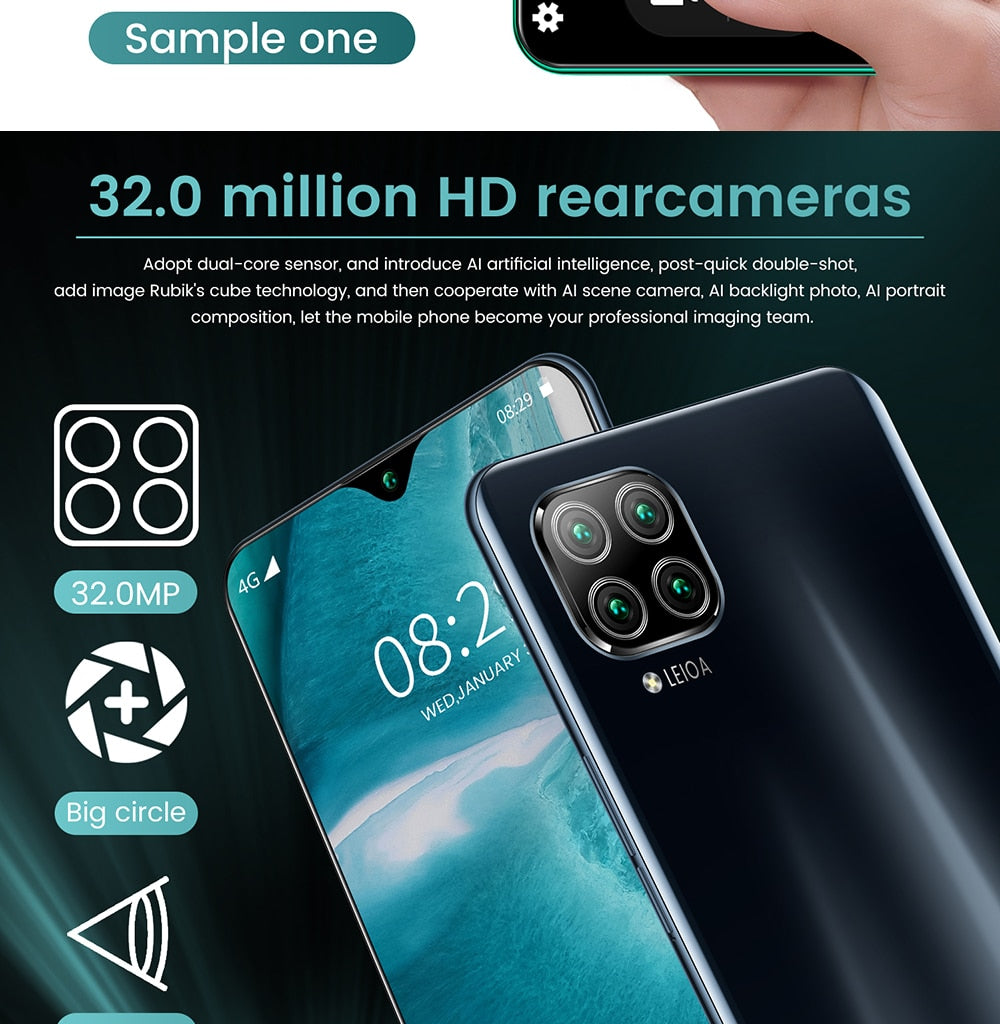 New NOWA6se 8 + 256G Dual Card Dual Standby 6.6-inch Full-screen Ultrabook Mobile Phone 10-core 4G Network - Virtual Blue Store