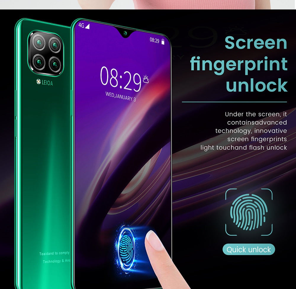 New NOWA6se 8 + 256G Dual Card Dual Standby 6.6-inch Full-screen Ultrabook Mobile Phone 10-core 4G Network - Virtual Blue Store