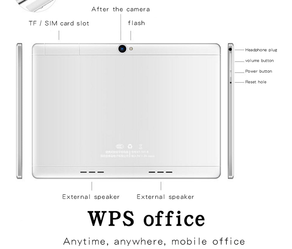 Tablets with 10.1 Inch Andoid Tablets with 8+256GB Large Memory Tablet MTK6797 Dual SIM Card Phone Call Wifi  Phone Tablets Pc - Virtual Blue Store