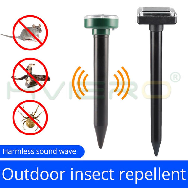 4pcs Solar Powered Ultrasonic Sonic Mouse Mole Pest Rodent Repeller Re ...