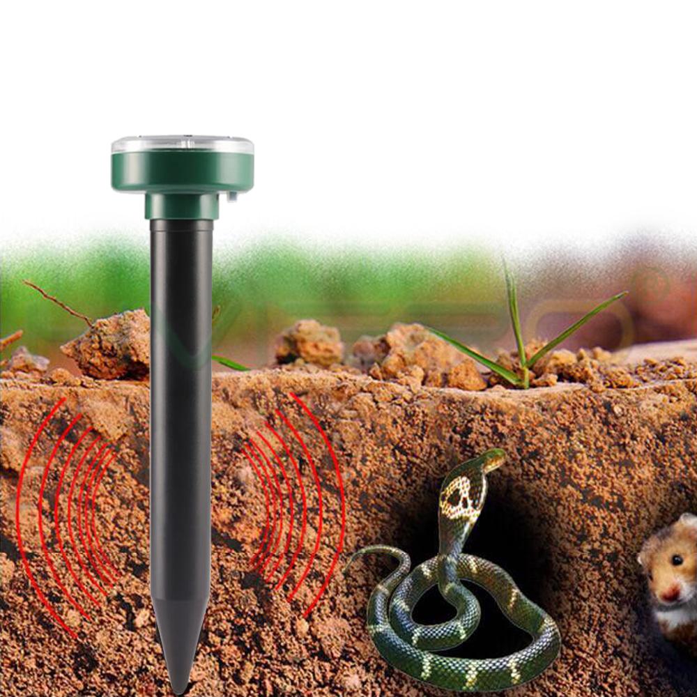 4pcs Solar Powered Ultrasonic Sonic Mouse Mole Pest Rodent Repeller Repellent Yard LED Light Repeller Outdoor Lamp Yard Garden - Virtual Blue Store