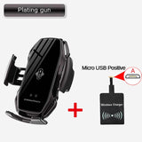A5 10W Wireless Car Charger Automatic Clamping Fast Charging Phone Holder Mount Car for iPhone 11 Huawei Samsung Smart Phones - Virtual Blue Store