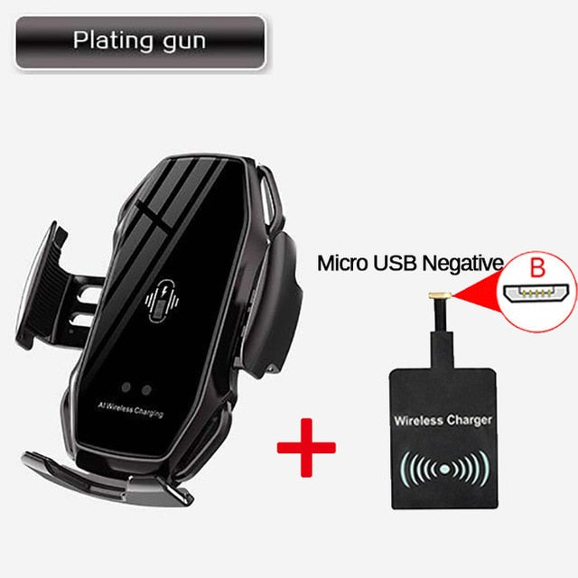 A5 10W Wireless Car Charger Automatic Clamping Fast Charging Phone Holder Mount Car for iPhone 11 Huawei Samsung Smart Phones - Virtual Blue Store