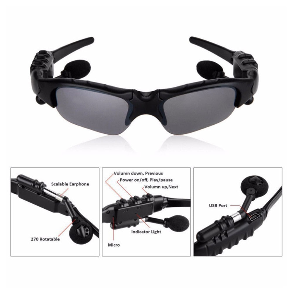 Cycling Sunglasses Riding Bluetooth Earphone Smart Glasses Outdoor Sport Wireless Bike Sun Glasses Headphone with Mic - Virtual Blue Store