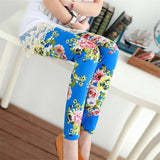 YSDNCHI Female Fitness Leggings Women Summer Floral Print Legging Lady Sexy Slim Elastic Pencil Pants Stretch Trousers Mujer - Virtual Blue Store