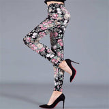 YSDNCHI Female Fitness Leggings Women Summer Floral Print Legging Lady Sexy Slim Elastic Pencil Pants Stretch Trousers Mujer - Virtual Blue Store