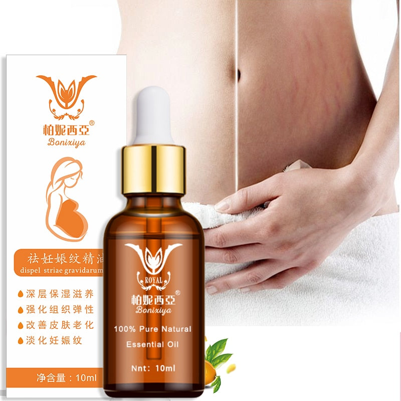Stretch Marks Remover Essential Oil Eliminate Pregnancy Scars Maternity Repair Anti Winkle Skin Firming Treatment - Virtual Blue Store
