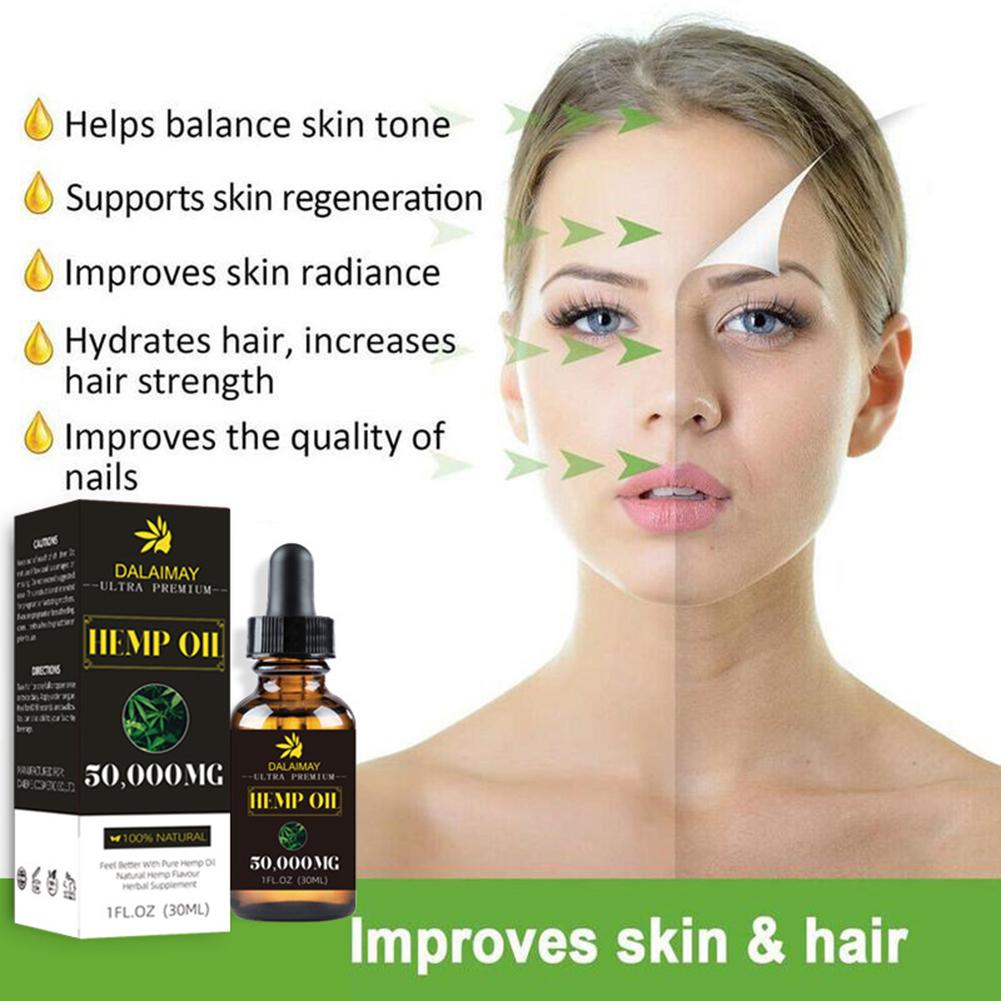 Organic Hemp Seed Oil for Anxiety & Stress Relief Improve sleep Soothing Fatigue Facial Body Care Essential Oil - Virtual Blue Store