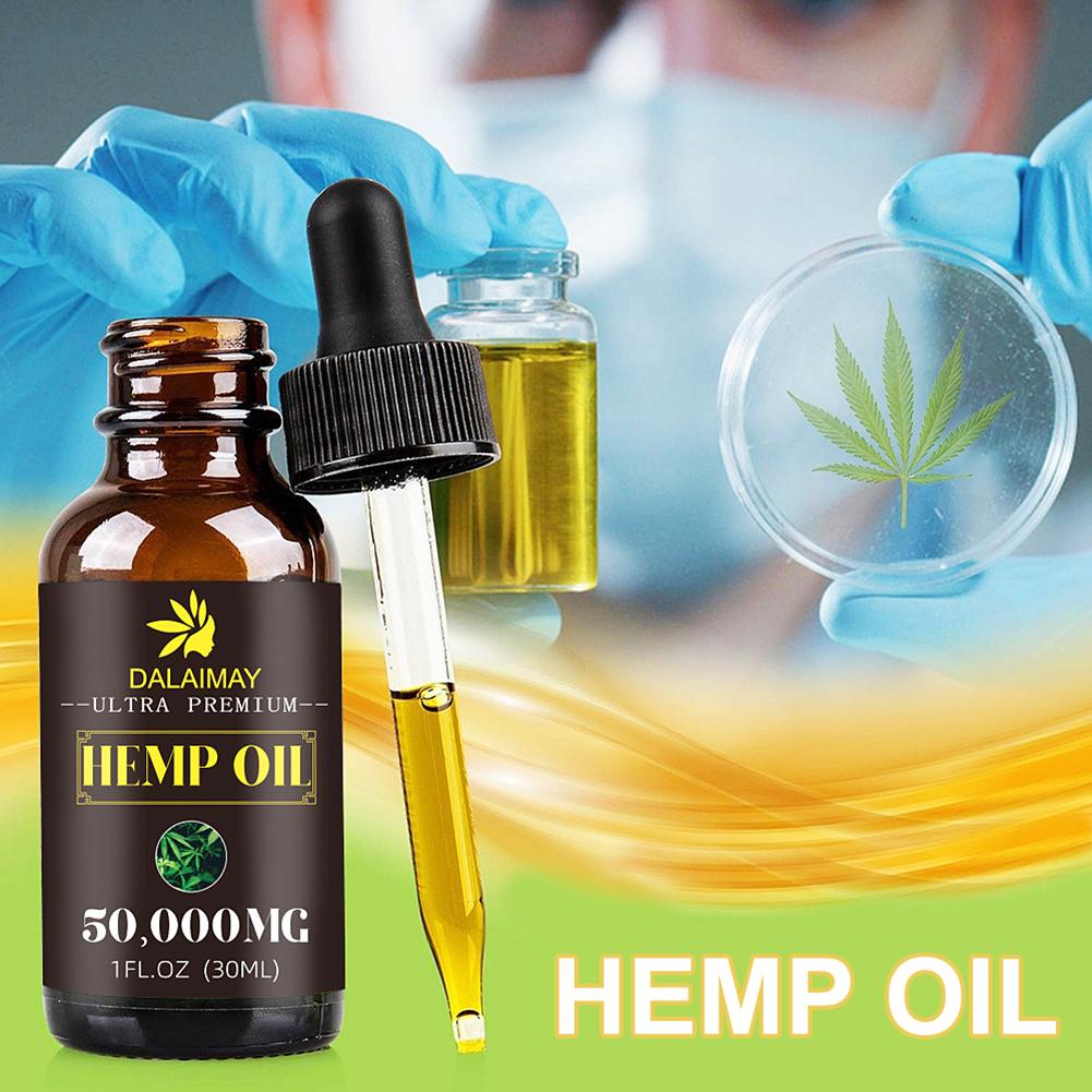 Organic Hemp Seed Oil for Anxiety & Stress Relief Improve sleep Soothing Fatigue Facial Body Care Essential Oil - Virtual Blue Store