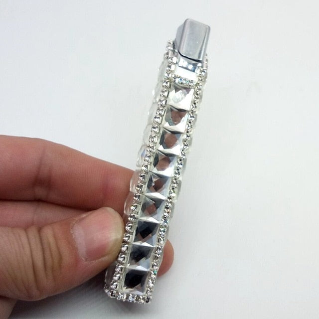 Slim Diamond Women'S Lipstick Lighter Rechargeable Butane Gas Lighter Gift - Virtual Blue Store