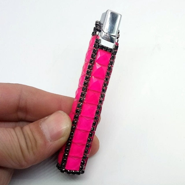 Slim Diamond Women'S Lipstick Lighter Rechargeable Butane Gas Lighter Gift - Virtual Blue Store