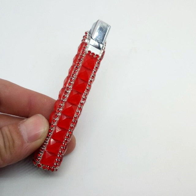 Slim Diamond Women'S Lipstick Lighter Rechargeable Butane Gas Lighter Gift - Virtual Blue Store