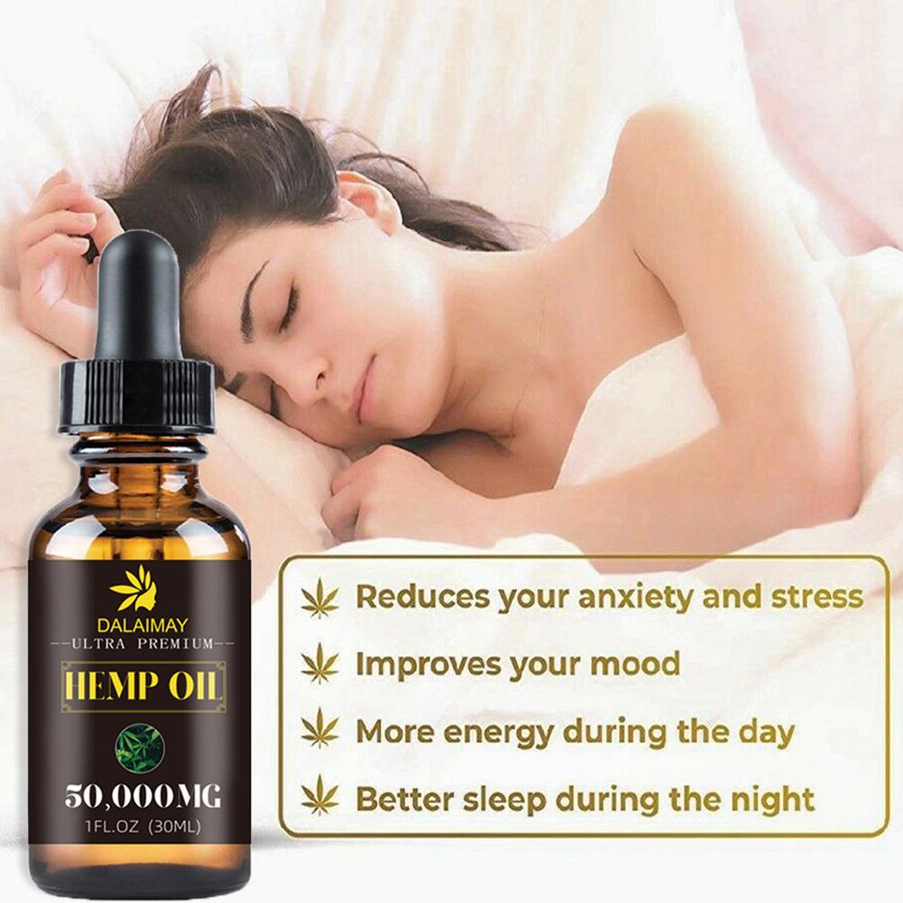 Organic Hemp Seed Oil for Anxiety & Stress Relief Improve sleep Soothing Fatigue Facial Body Care Essential Oil - Virtual Blue Store