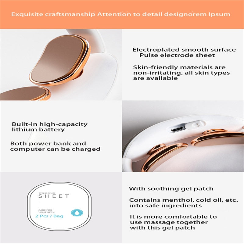Smart Neck PGG Shoulder and Neck Massager Relax Electric Relief Cervical Spine Arm Physiotherapy Remote Control Mode - Virtual Blue Store