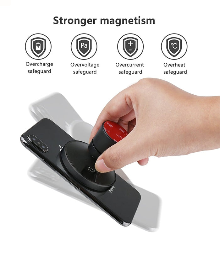Bonola Magnetic Wireless Car Charger for iPhone 11/11Pro/11ProMax/XsMax/Xr/8 Qi Car Phone Wireless Charger For Samsung S10/S9/S8 - Virtual Blue Store