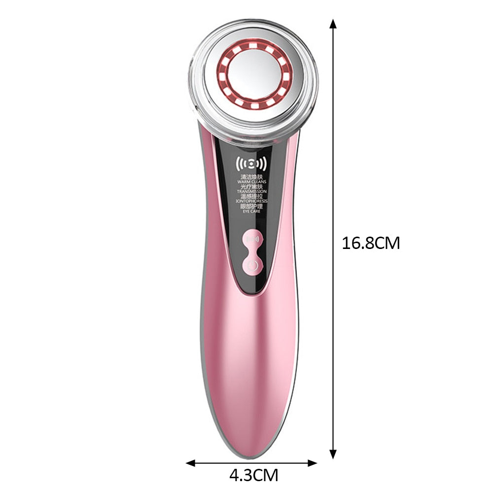 5 in 1 Face Massager LED Skin Tightening Mesotherapy Facial Skin Care Face Skin Rejuvenation Remover Wrinkle - Virtual Blue Store