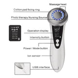 5 in 1 Face Massager LED Skin Tightening Mesotherapy Facial Skin Care Face Skin Rejuvenation Remover Wrinkle - Virtual Blue Store