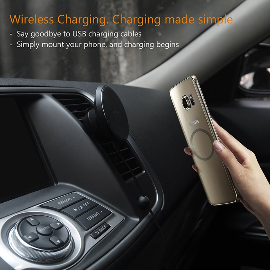 Qi Magnetic Car Wireless Charger For iPhone 8plus/Xr/XsMax Air Vent Wireless Car Charger Samsung S10/S9/Note 8 For Huawei XiaoMi - Virtual Blue Store