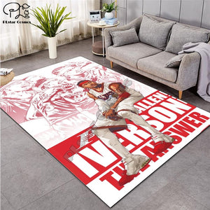 Jordan 23 basketball carpet 3D Printed Carpet Hallway Doormat Anti-Slip Bathroom Carpets Kids Room Absorb Water Kitchen - Virtual Blue Store