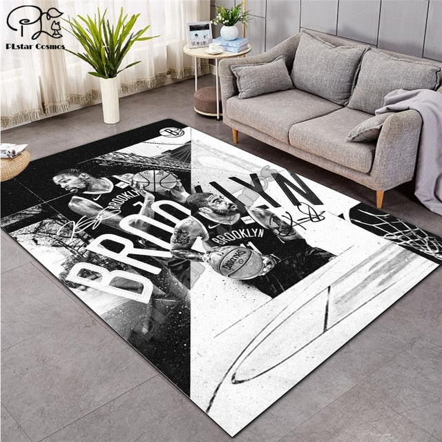 Jordan 23 basketball carpet 3D Printed Carpet Hallway Doormat Anti-Slip Bathroom Carpets Kids Room Absorb Water Kitchen - Virtual Blue Store