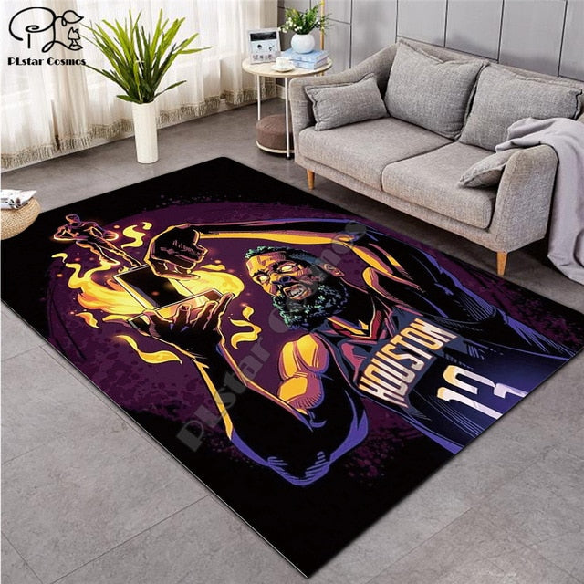 Jordan 23 basketball carpet 3D Printed Carpet Hallway Doormat Anti-Slip Bathroom Carpets Kids Room Absorb Water Kitchen - Virtual Blue Store