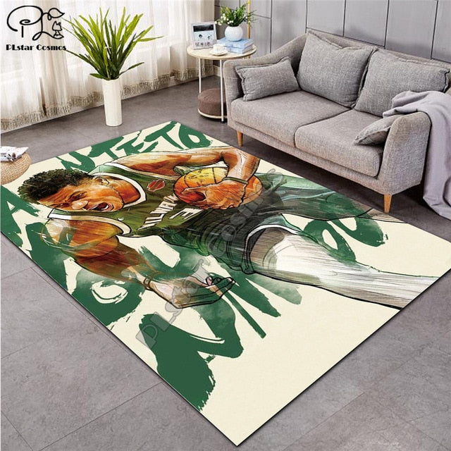 Jordan 23 basketball carpet 3D Printed Carpet Hallway Doormat Anti-Slip Bathroom Carpets Kids Room Absorb Water Kitchen - Virtual Blue Store