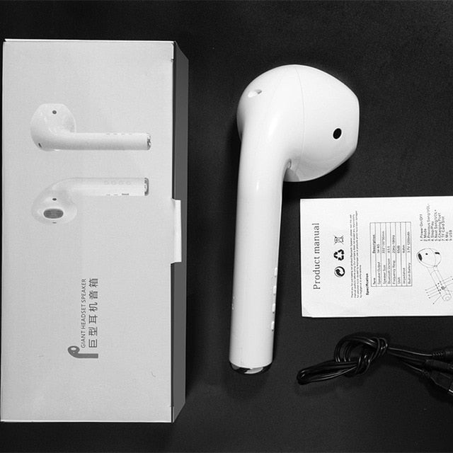 GIAUSA Giant Headset Wireless Bluetooth Speaker Airbuds Portable Soundbar Surround Music Loudspeaker Altavoce Support AUX Mic TF - Virtual Blue Store